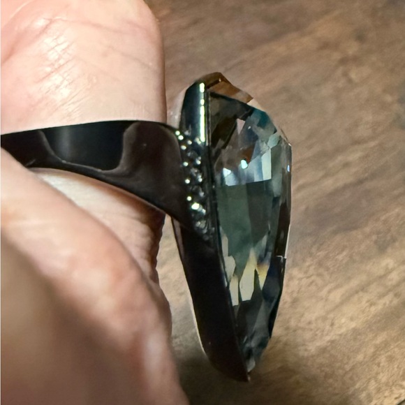 Swarovski Black and Silver Crystal Ring - Picture 5 of 6